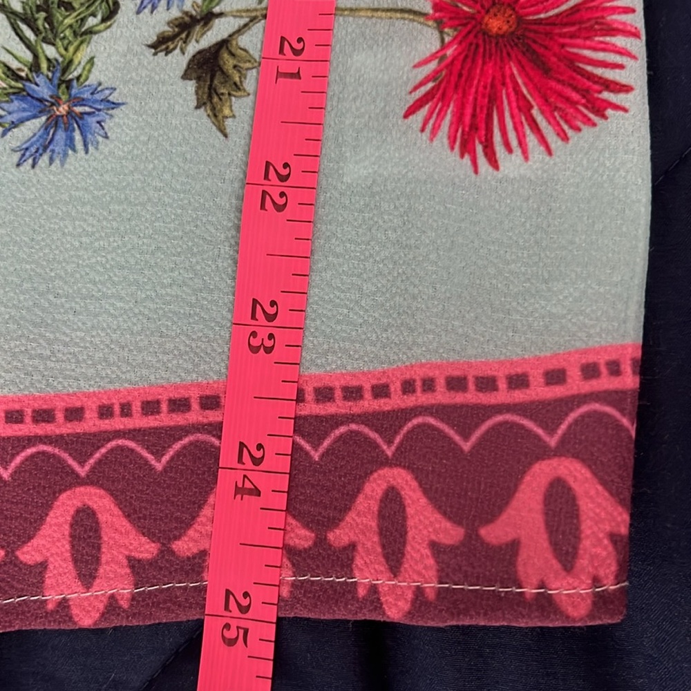 Umgee Light Blue Floral Off-Shoulder Blouse with Tassel Tie - Picture 11 of 13